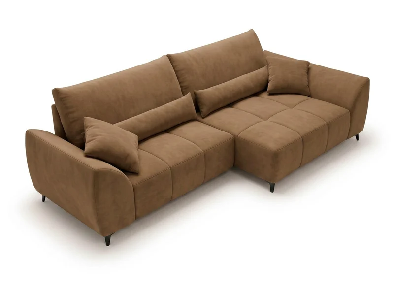 Canapé d’angle convertible design BATIGNOLLES avec coffre de rangement
