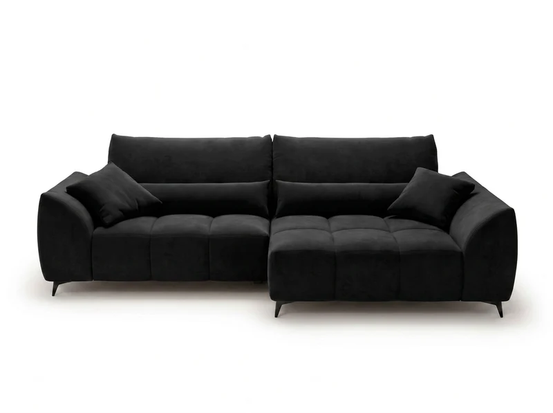 Canapé d’angle convertible design BATIGNOLLES avec coffre de rangement