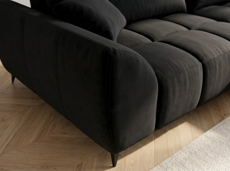 Canapé d’angle convertible design BATIGNOLLES avec coffre de rangement