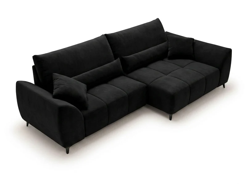 Canapé d’angle convertible design BATIGNOLLES avec coffre de rangement