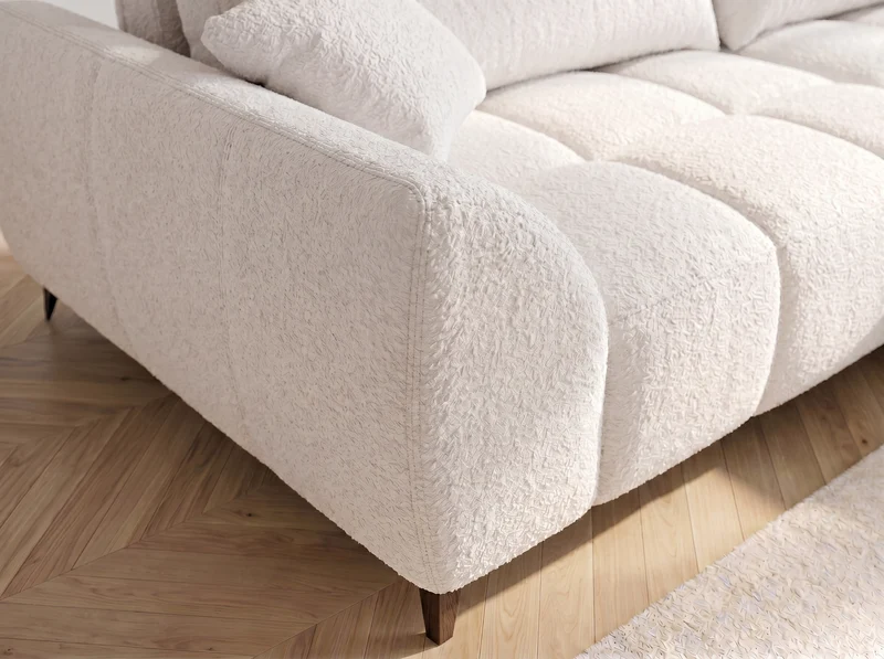 Canapé d’angle convertible design BATIGNOLLES avec coffre de rangement