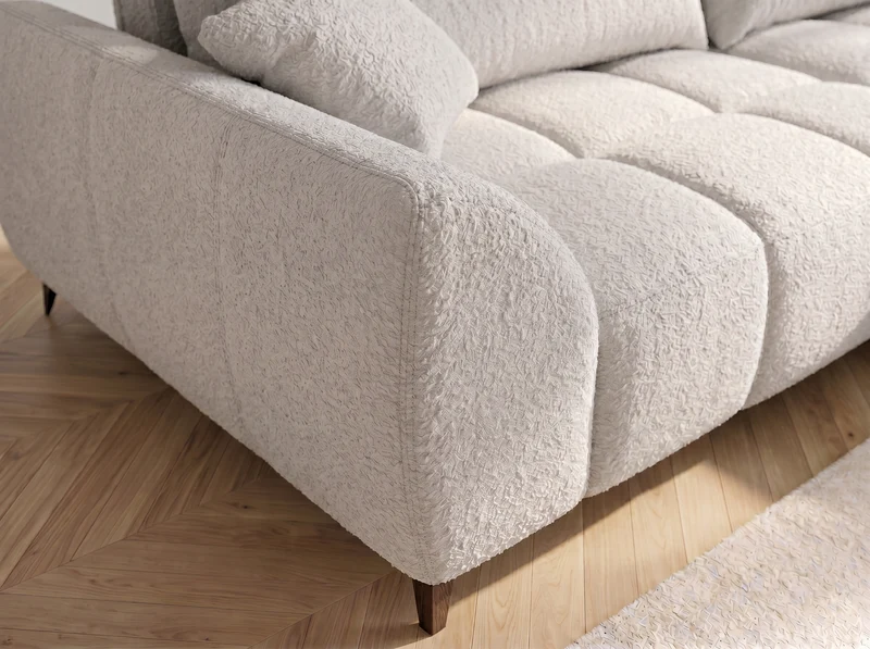 Canapé d’angle convertible design BATIGNOLLES avec coffre de rangement