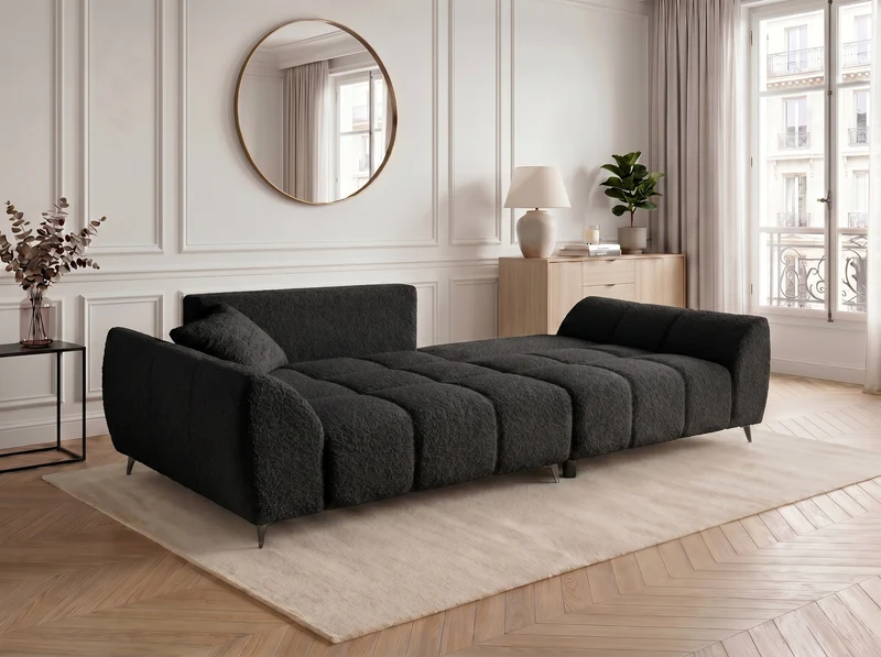 Canapé d’angle convertible design BATIGNOLLES avec coffre de rangement