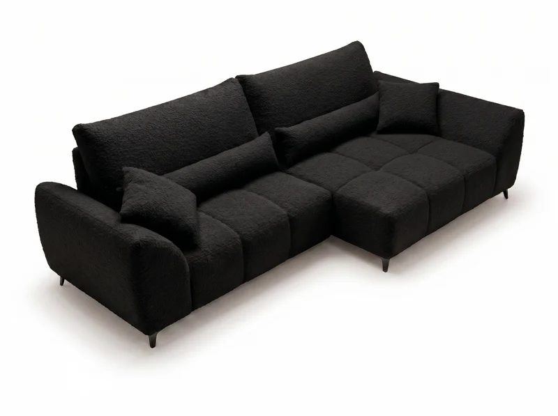 Canapé d’angle convertible design BATIGNOLLES avec coffre de rangement