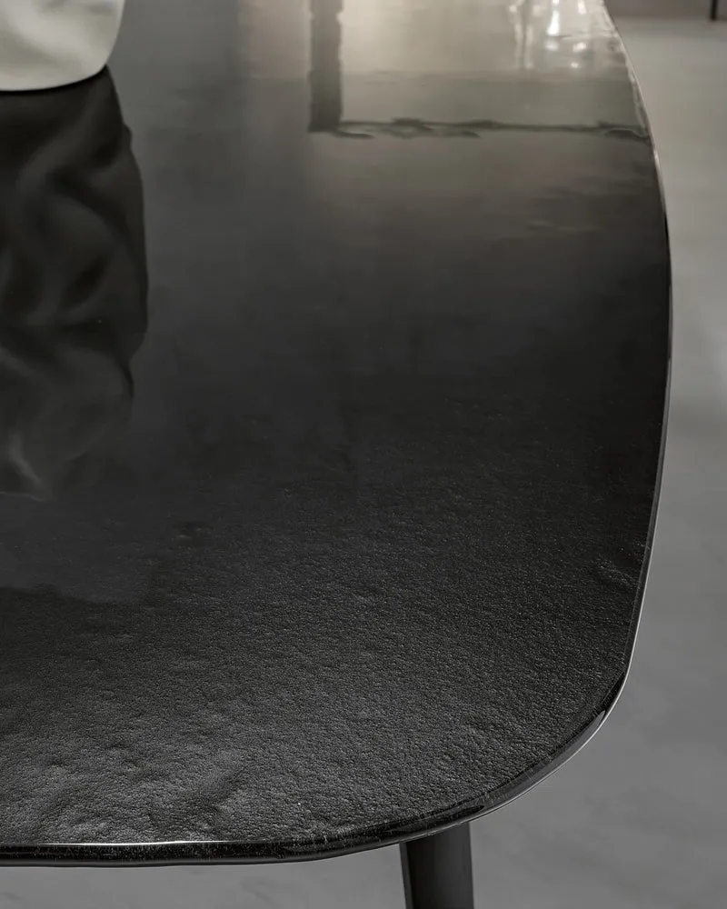 Table - Plateau en verre coloré - magma