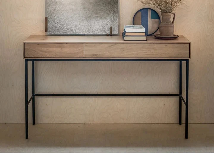 Bureau - Bois naturel ou noir - Black/whitebird