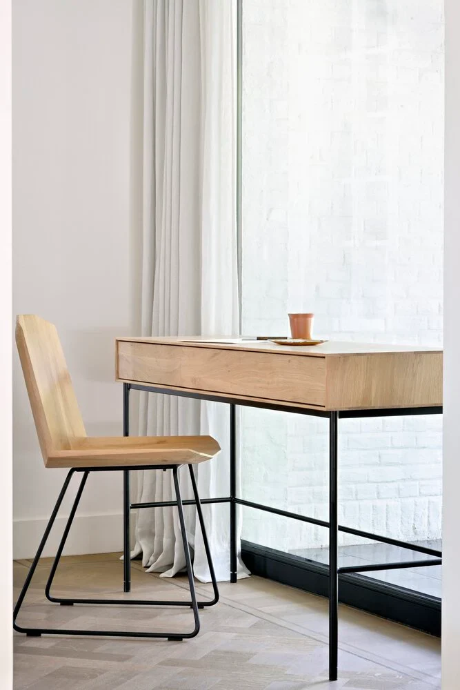 Bureau - Bois naturel ou noir - Black/whitebird