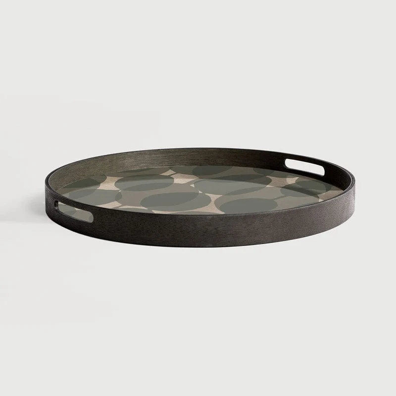 Ethnicraft Plateau en Verre Connected Dots - Rond Ø 48 cm