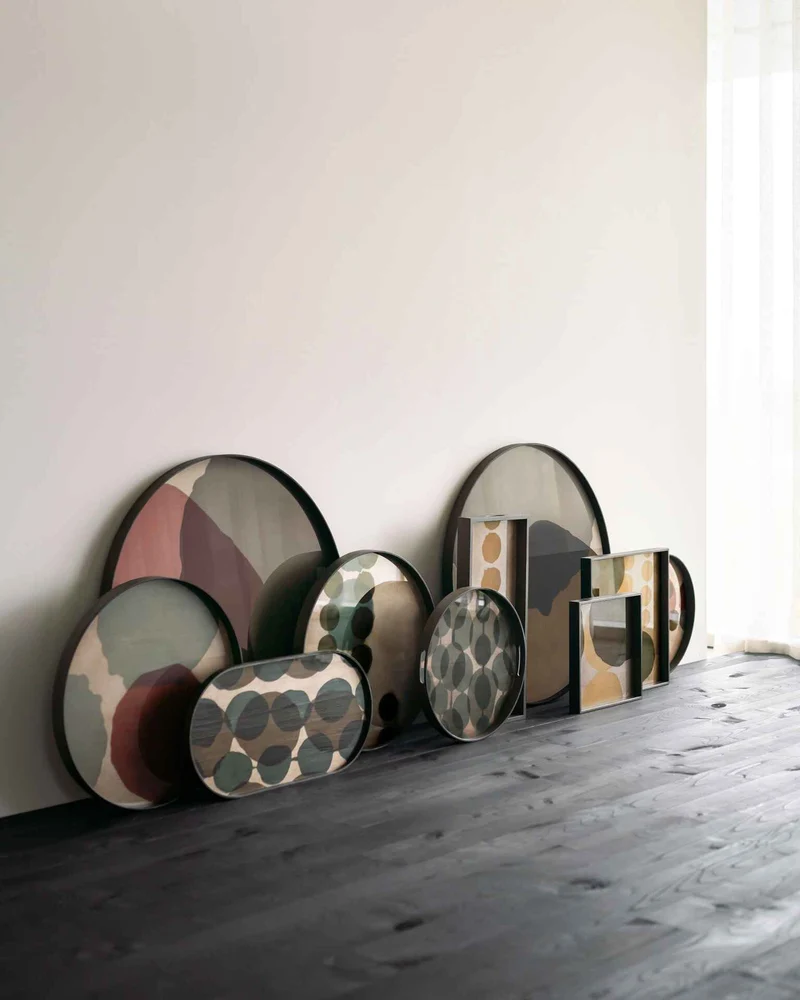Ethnicraft Plateau en Verre Connected Dots - Oblong