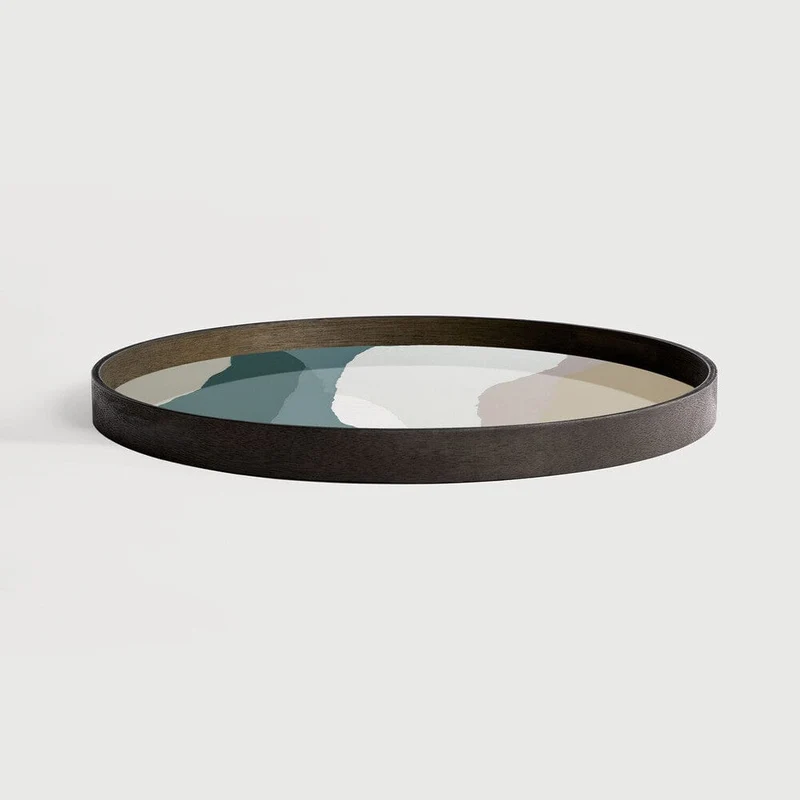 Ethnicraft Plateau en Verre Wabi Sabi – Rond Ø 61cm