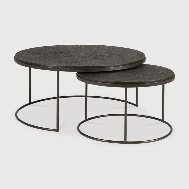 Ethnicraft Table Basse Gigognes – Slice Umber